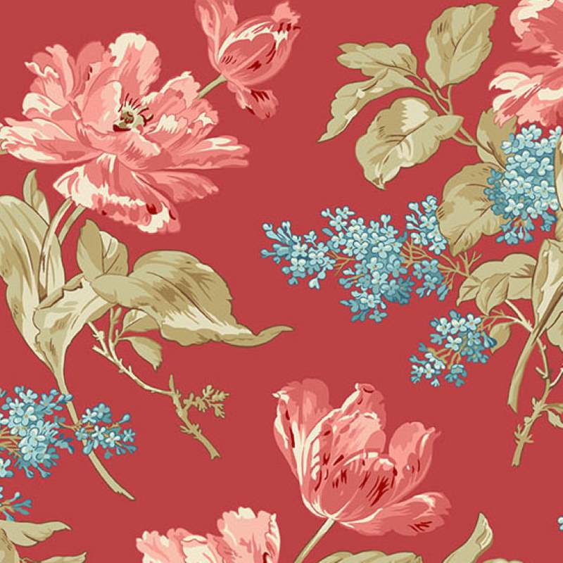 Tissu Patchwork Lighthouse - Bouquet Red