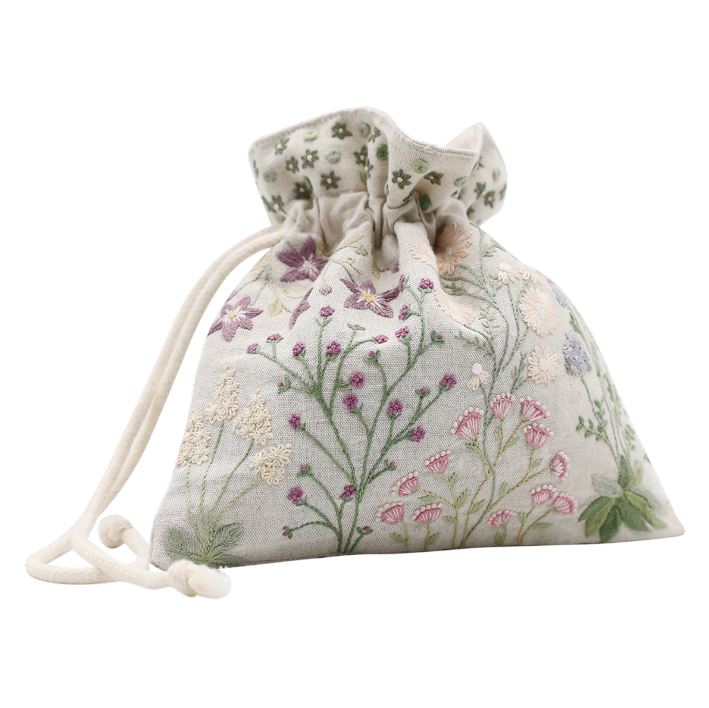 Kit Broderie "Pochon Printemps"