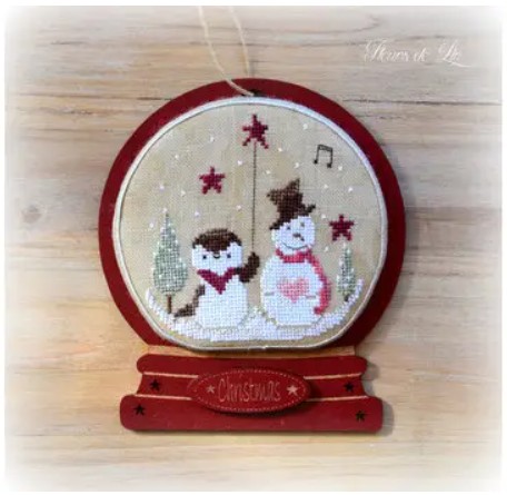 Modèle Points Comptés - Boule à Neige "Joy to the World"