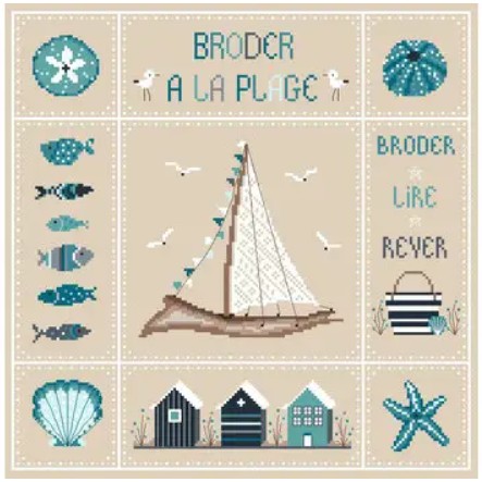 Modèle Points Comptés - Broder à la Plage"