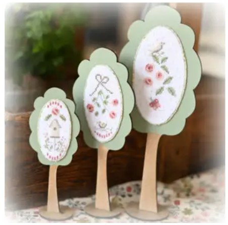 Kit Points Comptés - Trio d'Arbres de Printemps