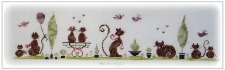 Modèle Points Comptés - Farandole de Chats