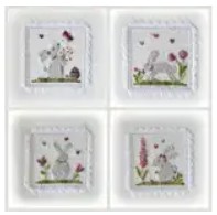 Modèle Points Comptés - Lapins de Printemps