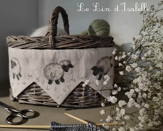 Modèle Points Comptés - Bande de Panier Moutons