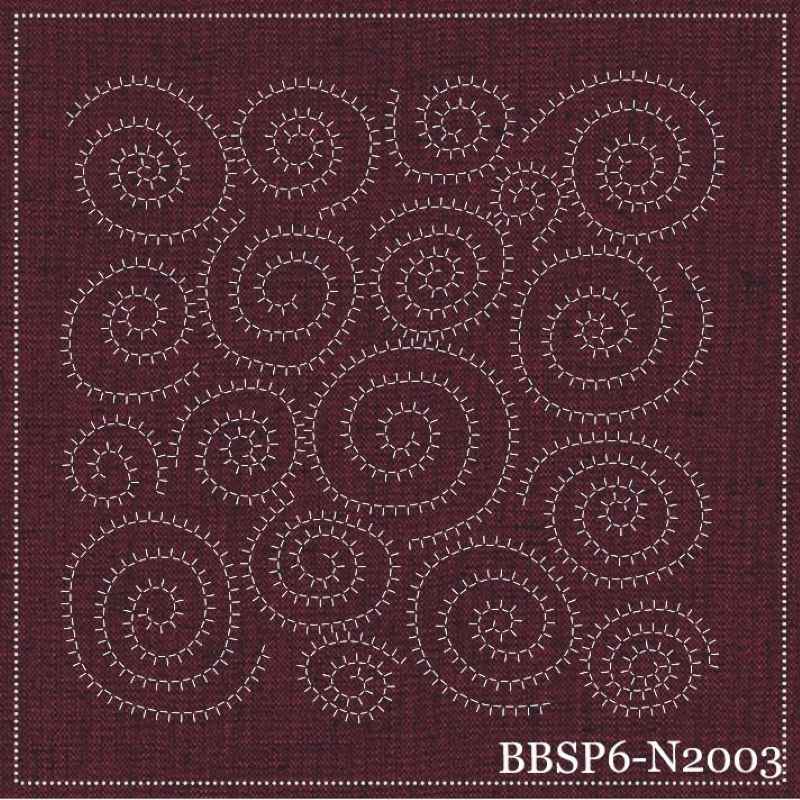 Bloc Sashiko Nautilus _ Rouge Sombre