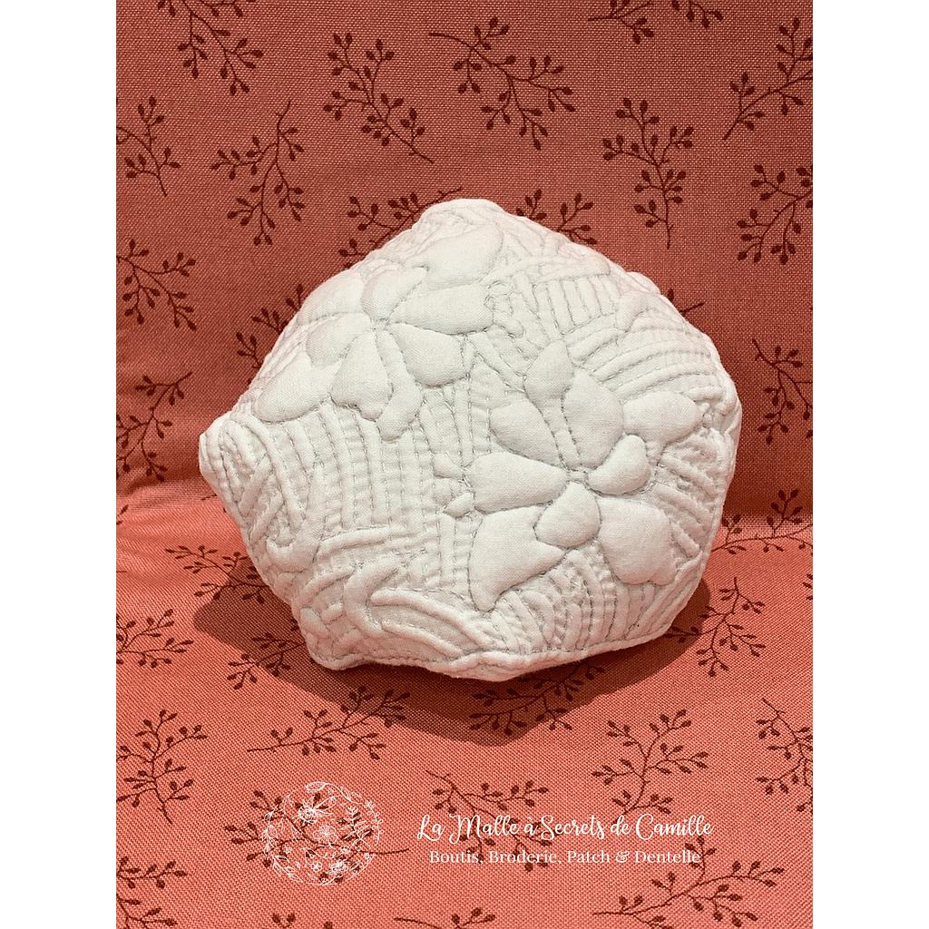 Modèle de Boutis, Tutoriel Biscornu Orchis de Mai, papier