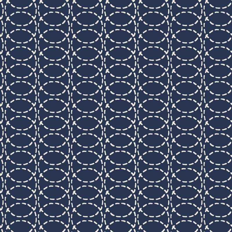 Tissu Patchwork Japan Hello Sashiko Marine