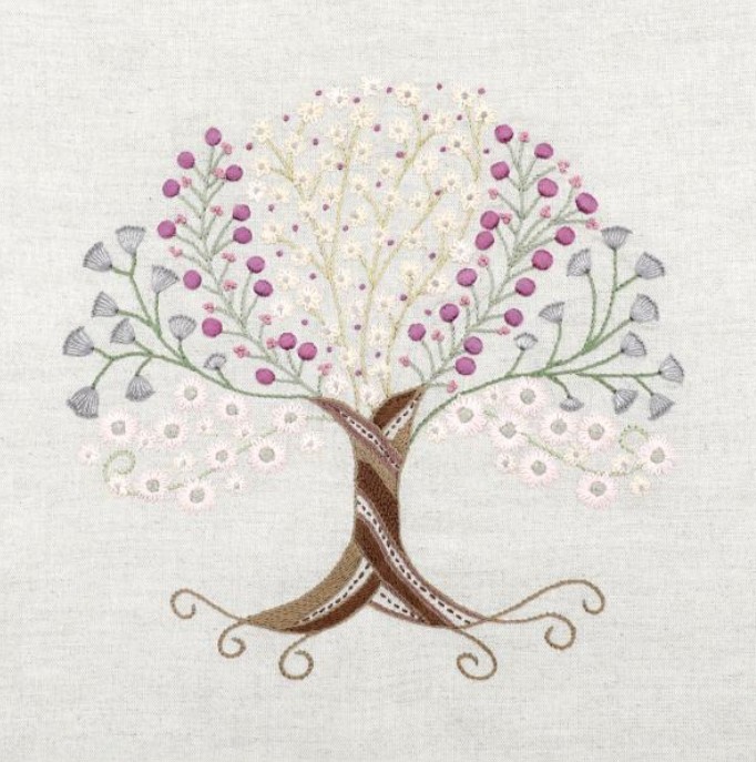 Kit Broderie "L'Arbre des Saisons - Printemps"