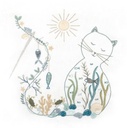 Kit Broderie "Le Chat à la Mer"