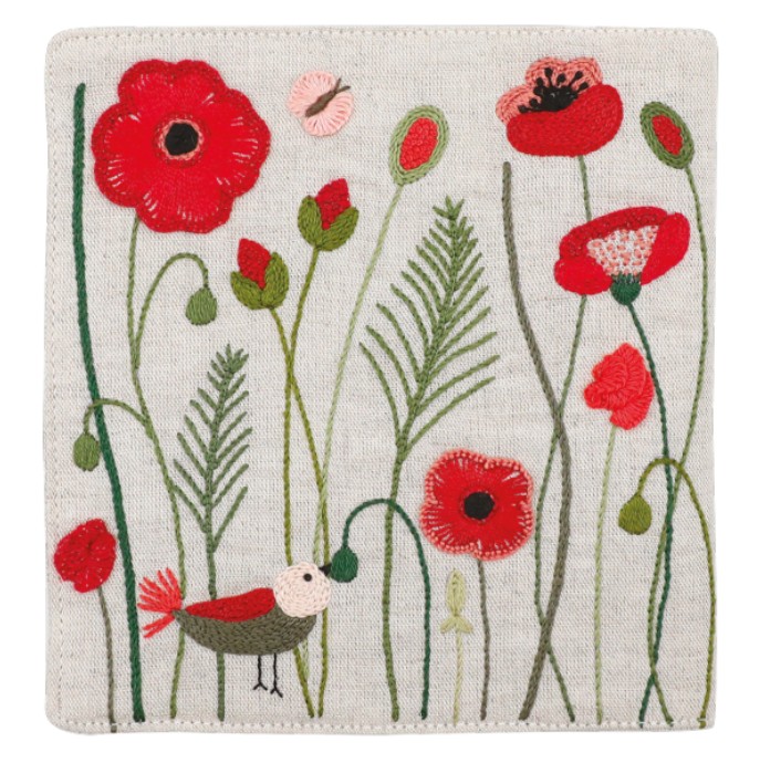 Kit Broderie Porte Aiguilles Coquelicot