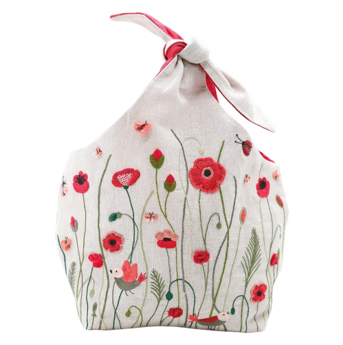 Kit Broderie Sac Coquelicot