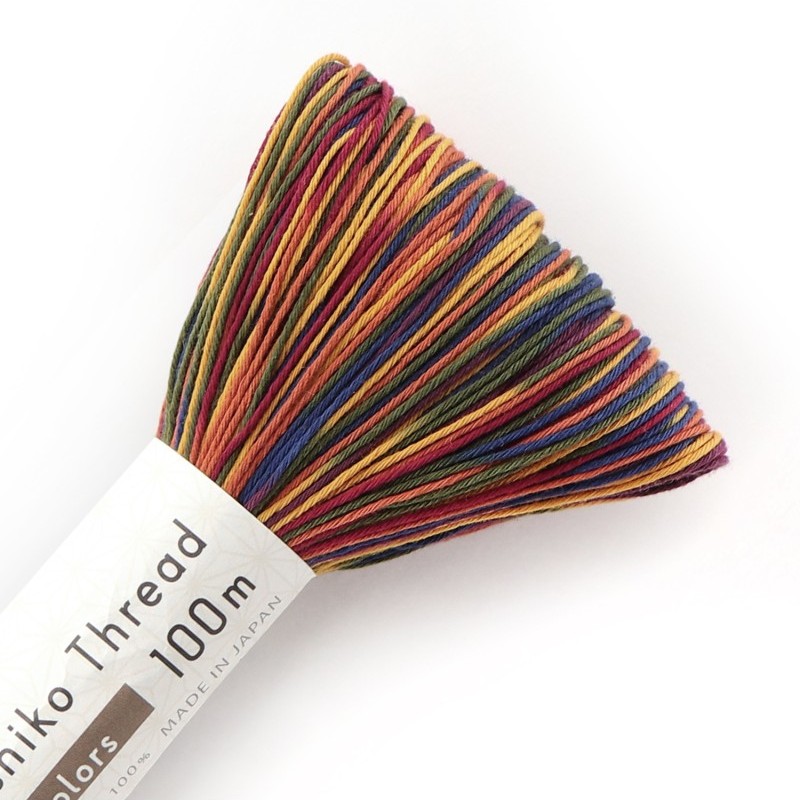 Fil Sashiko Arc en Ciel Rustique, Col. n°304 - 100 m