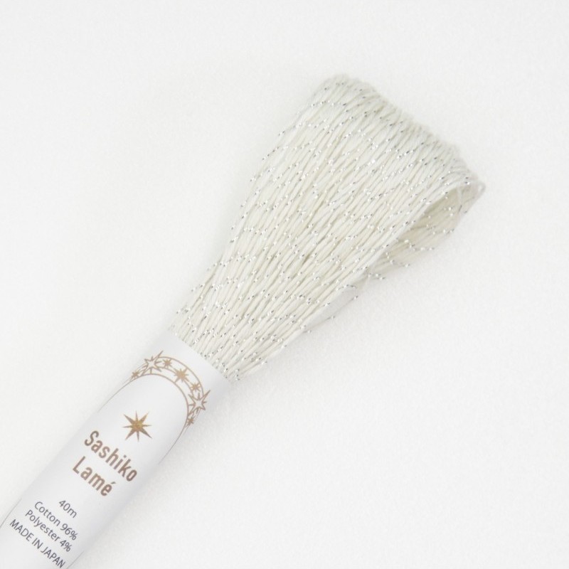 Fil Sashiko Lamé Blanc Cassé, Col. SL1 - 40 m