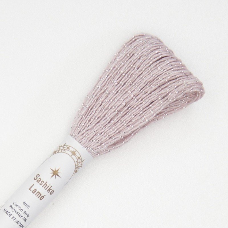 Fil Sashiko Lamé Rose Clair, Col. SL5 - 40 m