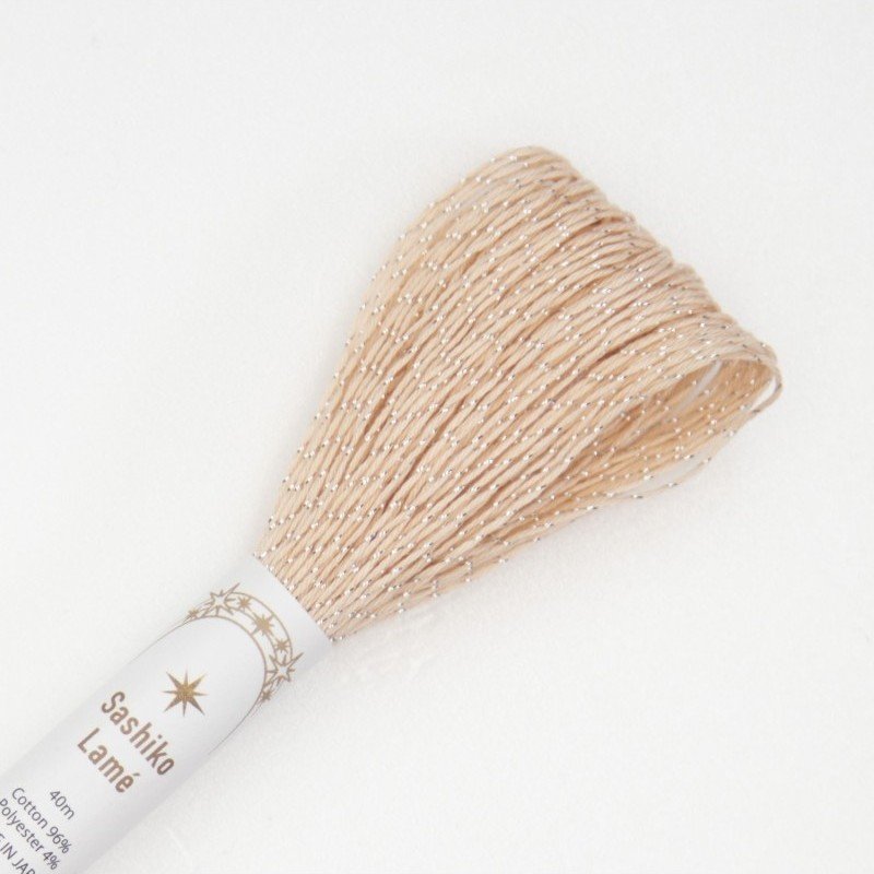 Fil Sashiko Lamé Abricot, Col. SL6 - 40 m