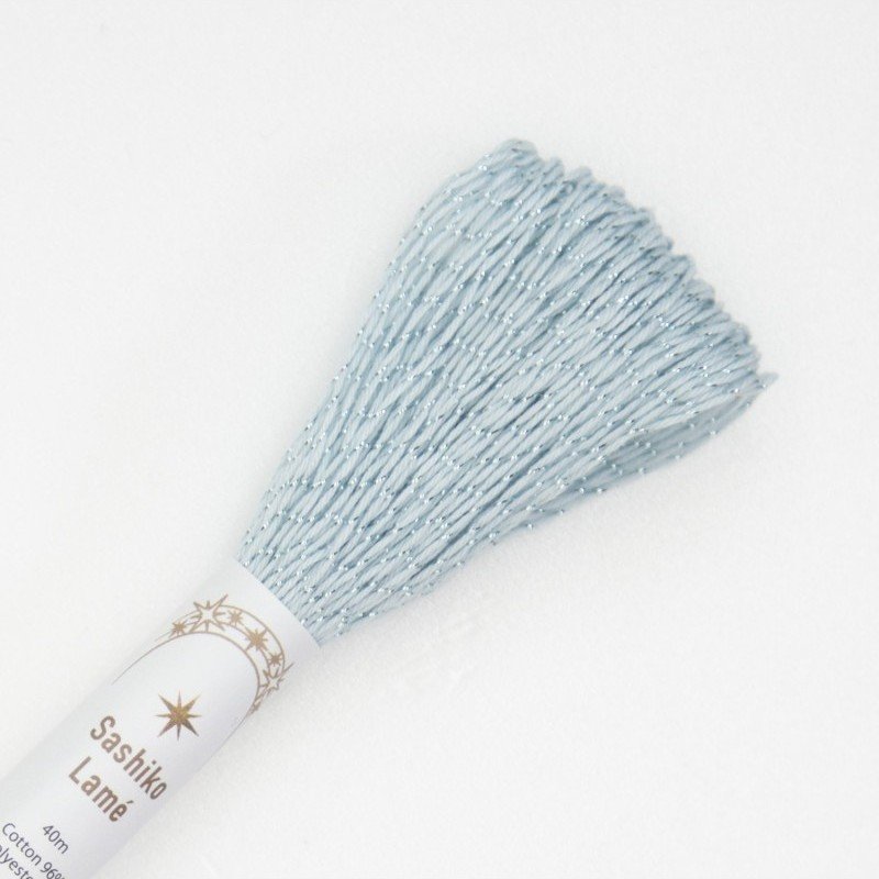 Fil Sashiko Lamé Bleu Ciel, Col. SL9 - 40 m