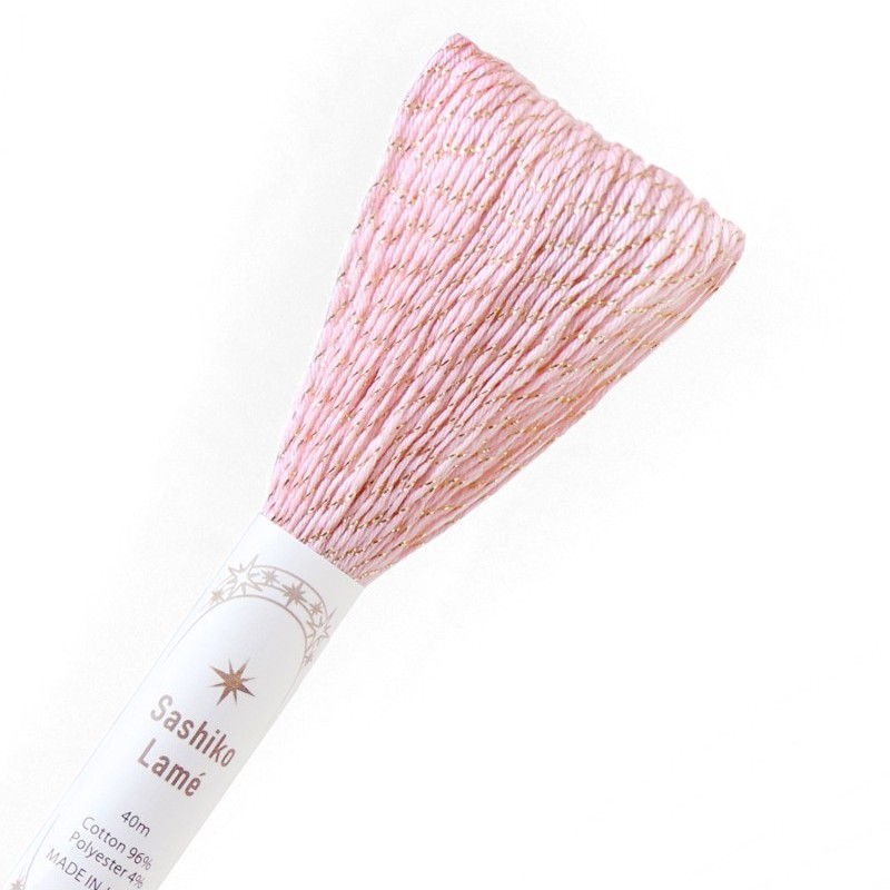 Fil Sashiko Lamé Rose, Col. SL13 - 40 m