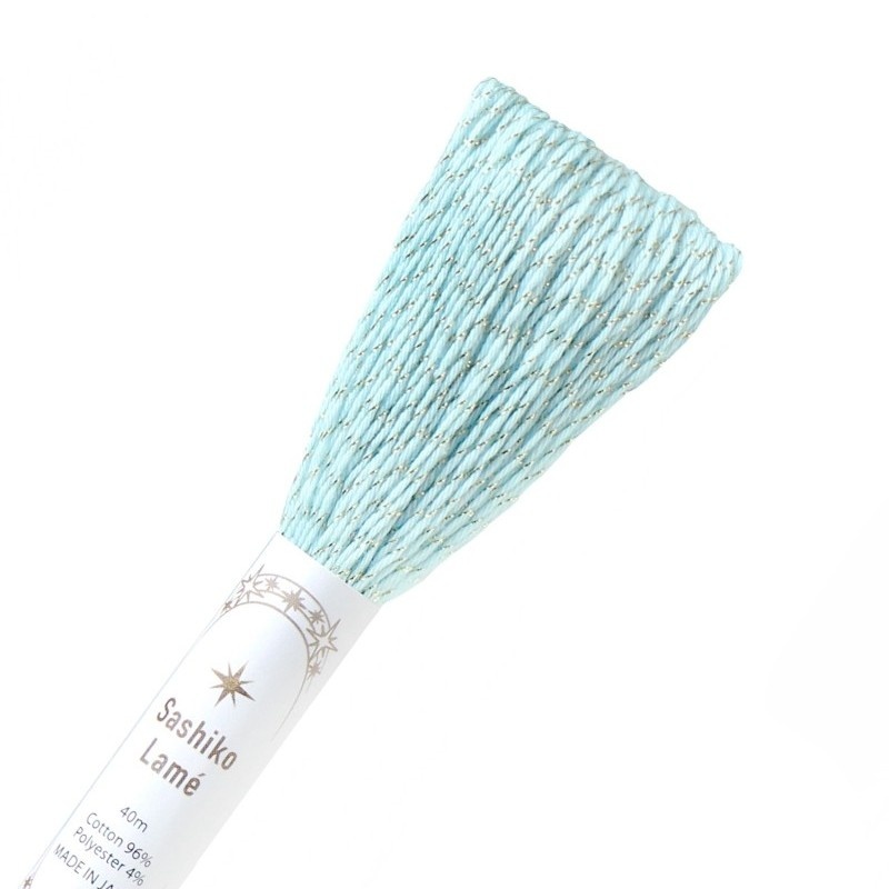 Fil Sashiko Lamé Bleu, Col. SL14 - 40 m