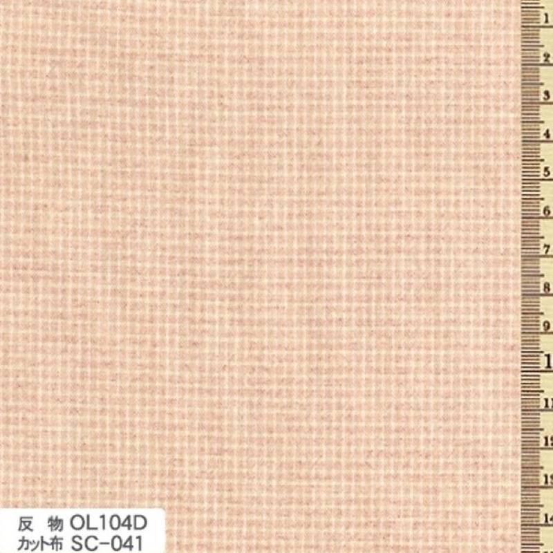 Tissu Japonais Sakizome Rose Petits Carreaux, Coupon