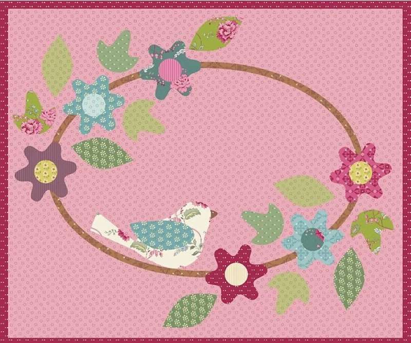 Modèle de Patchwork - Coussin Bird of Feather EQP