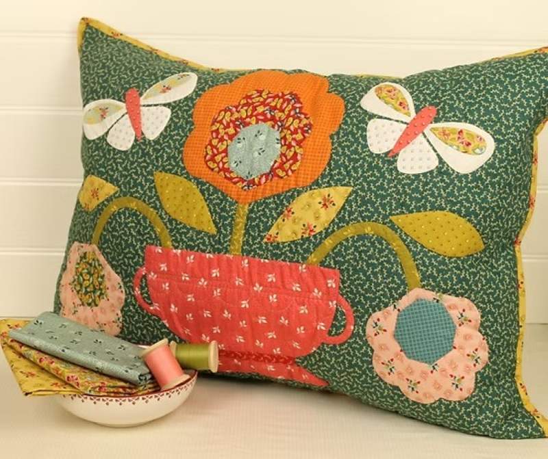 Modèle de Patchwork - Coussin Flower EQP