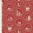 Tissu Patchwork Tilda Little Merry XMas Paperscenes Red, Coupon