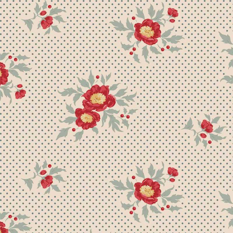 Tissu Patchwork Tilda Little Merry XMas Joy Blue, Coupon