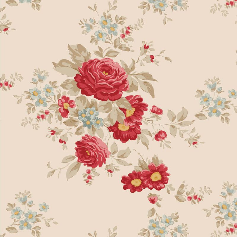 Tissu Patchwork Tilda Little Merry XMas Carol Cream