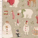 Tissu Patchwork Tilda Little Merry XMas Winter Friends Clay, Coupon