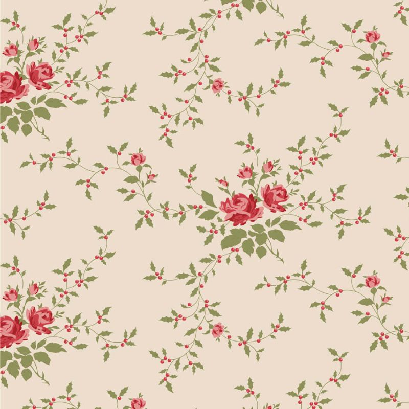 Tissu Patchwork Tilda Little Merry XMas Noël Cream, Coupon