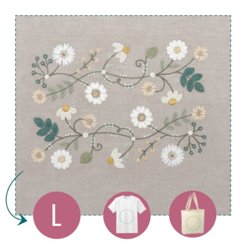 Kit Broderie Easy Custo - Planche Fleurie Louise