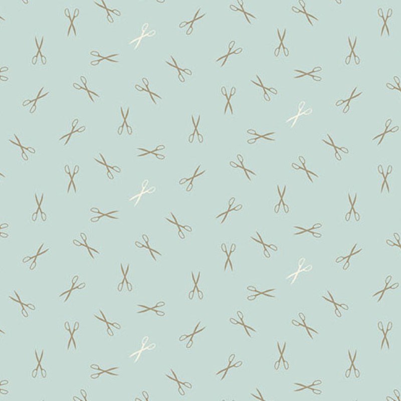 Tissu Patchwork Sewing Bird - Good Scissors Blue Quartz, Coupon