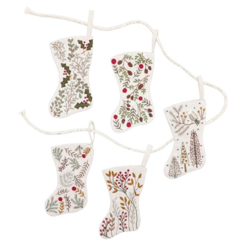 Kit Broderie Guirlande Bottes de Noël