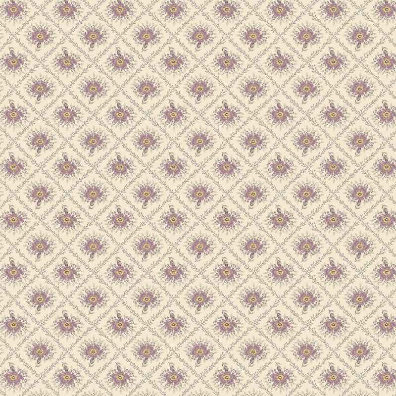 Tissu Patchwork Wildflower Cottage - Treillis Pansy