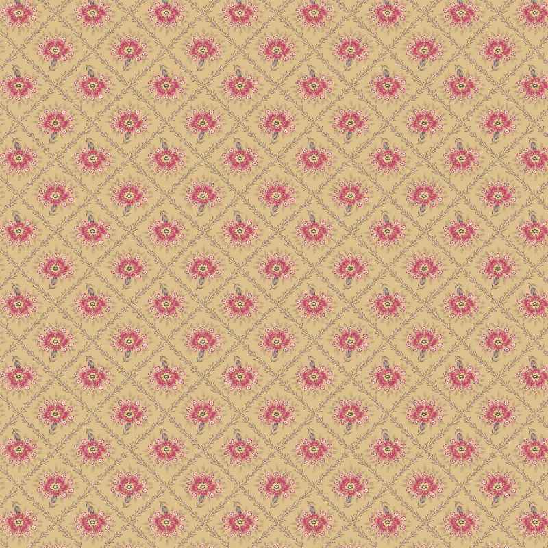 Tissu Patchwork Wildflower Cottage - Treillis Buttercup, Coupon
