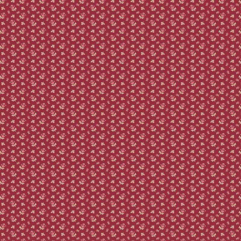 Tissu Patchwork Wildflower Cottage - Scatter Garden Crimson
