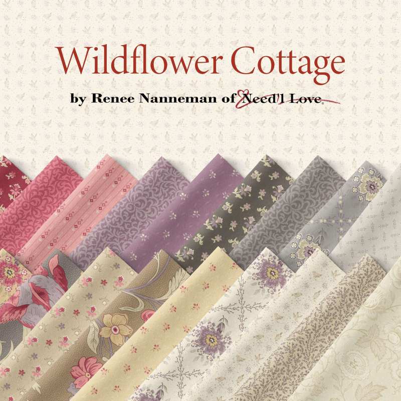 Tissu Patchwork Wildflower Cottage - Collection 30 Fat Eight