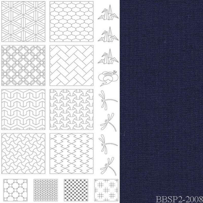 Panneau Sashiko n°2_ Marine