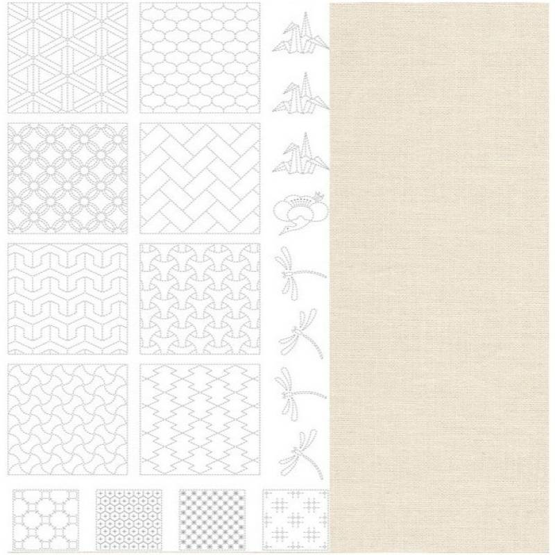 Panneau Sashiko n°2_ Ecru