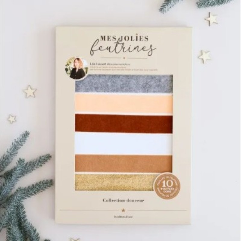 Feutrine, Pochette de 10 feuilles Douceur