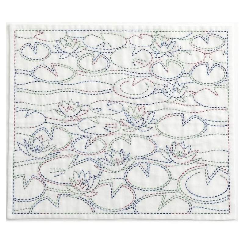Panneau Sashiko Nénuphar de Monet