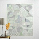 Kit Sashiko Tenture Motifs Géométriques bleus et verts