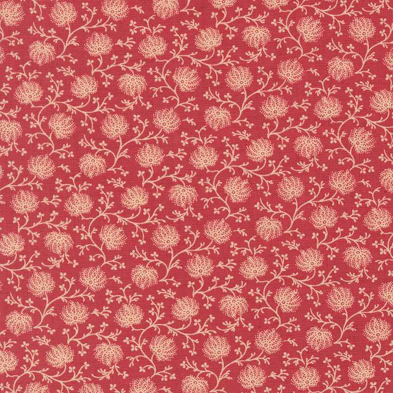 Tissu Patchwork Joie De Vivre Campanule Rouge