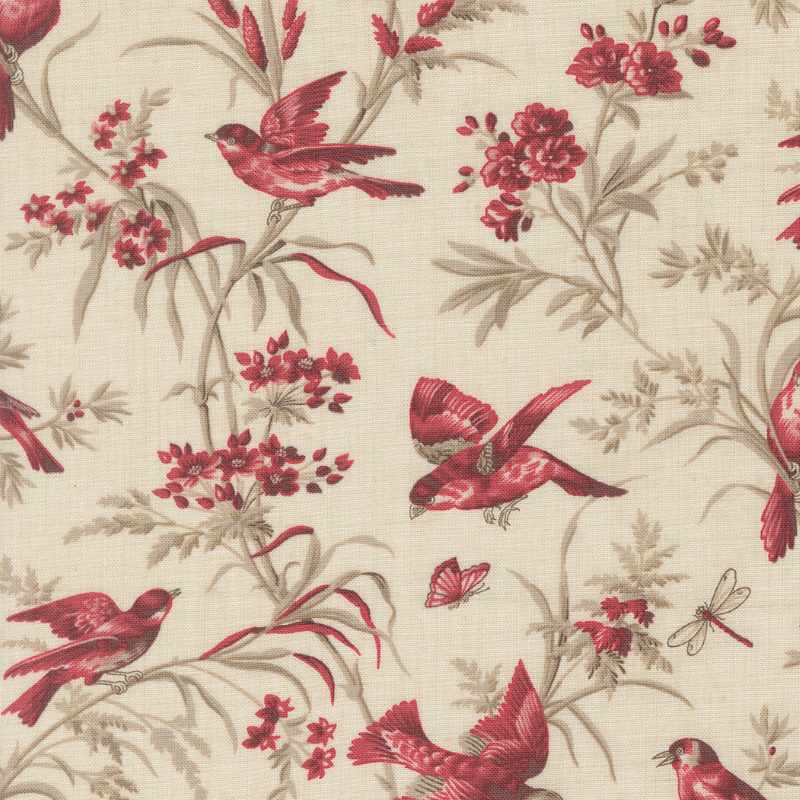 Tissu Patchwork Joie De Vivre Moineau Pearl, Coupon
