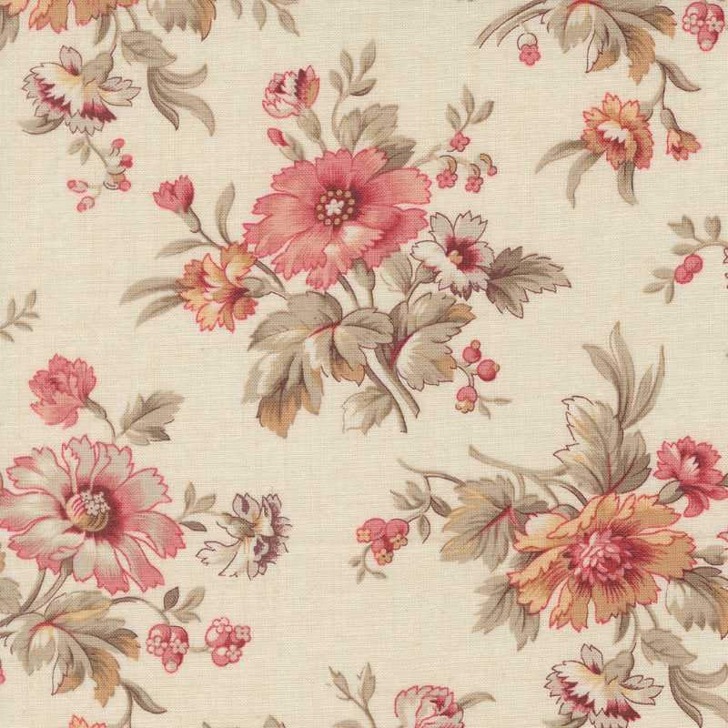 Tissu Patchwork Joie De Vivre Cosmos Pearl, Coupon