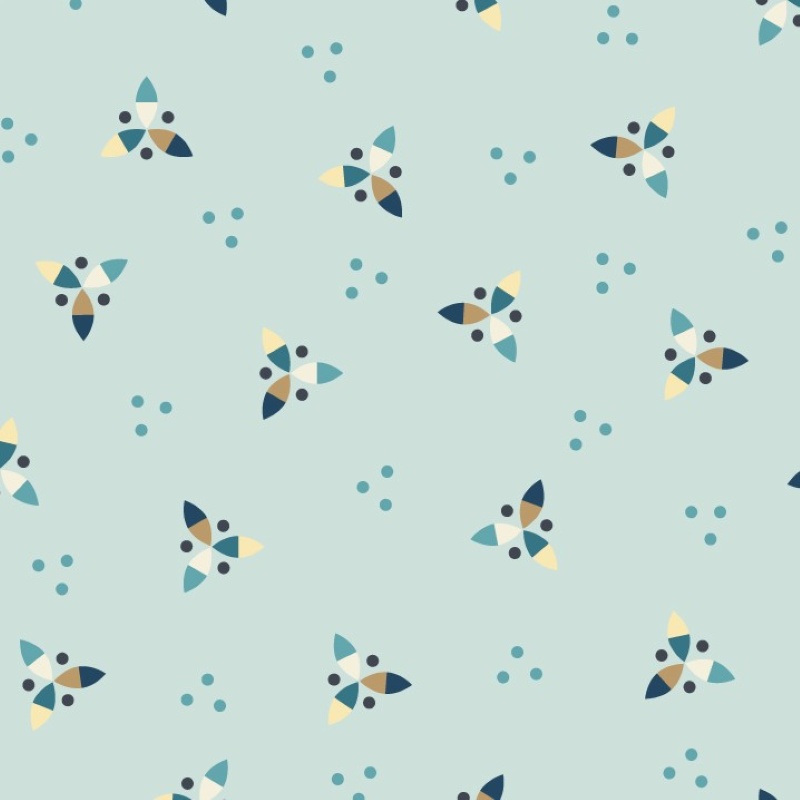 Tissu Patchwork Sands of Time "Propellers Frosty Blue", Coupon