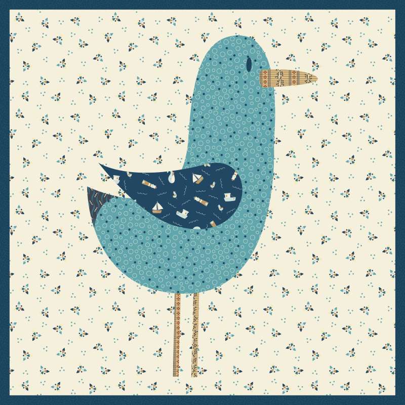 Modèle de Patchwork "Coussin Mouette"