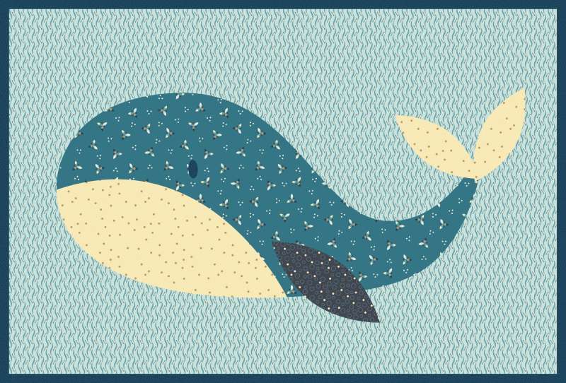 Kit Patchwork "Coussin Baleine"