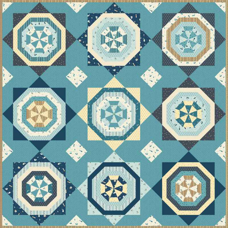 Modèle de Patchwork "Etoile Carribéenne"