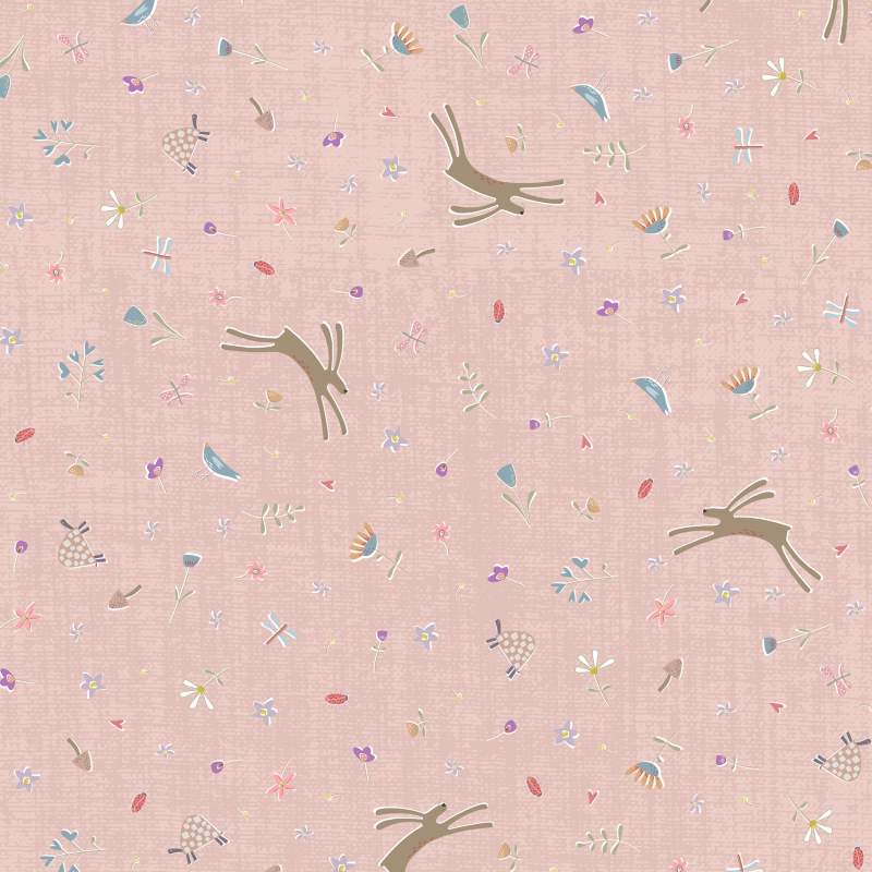 Tissu Patchwork Slow & Steady - Rabbit Pink, Coupon